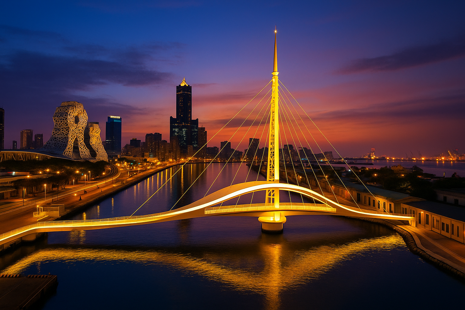 高雄大港橋｜亞洲最長跨港旋轉橋，高雄必去景點